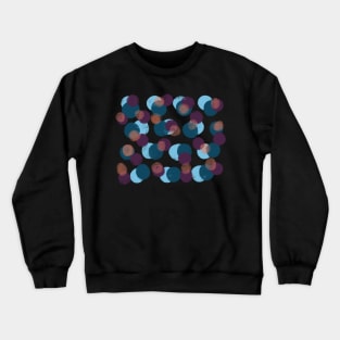 circles  pattern in blue and purple Crewneck Sweatshirt